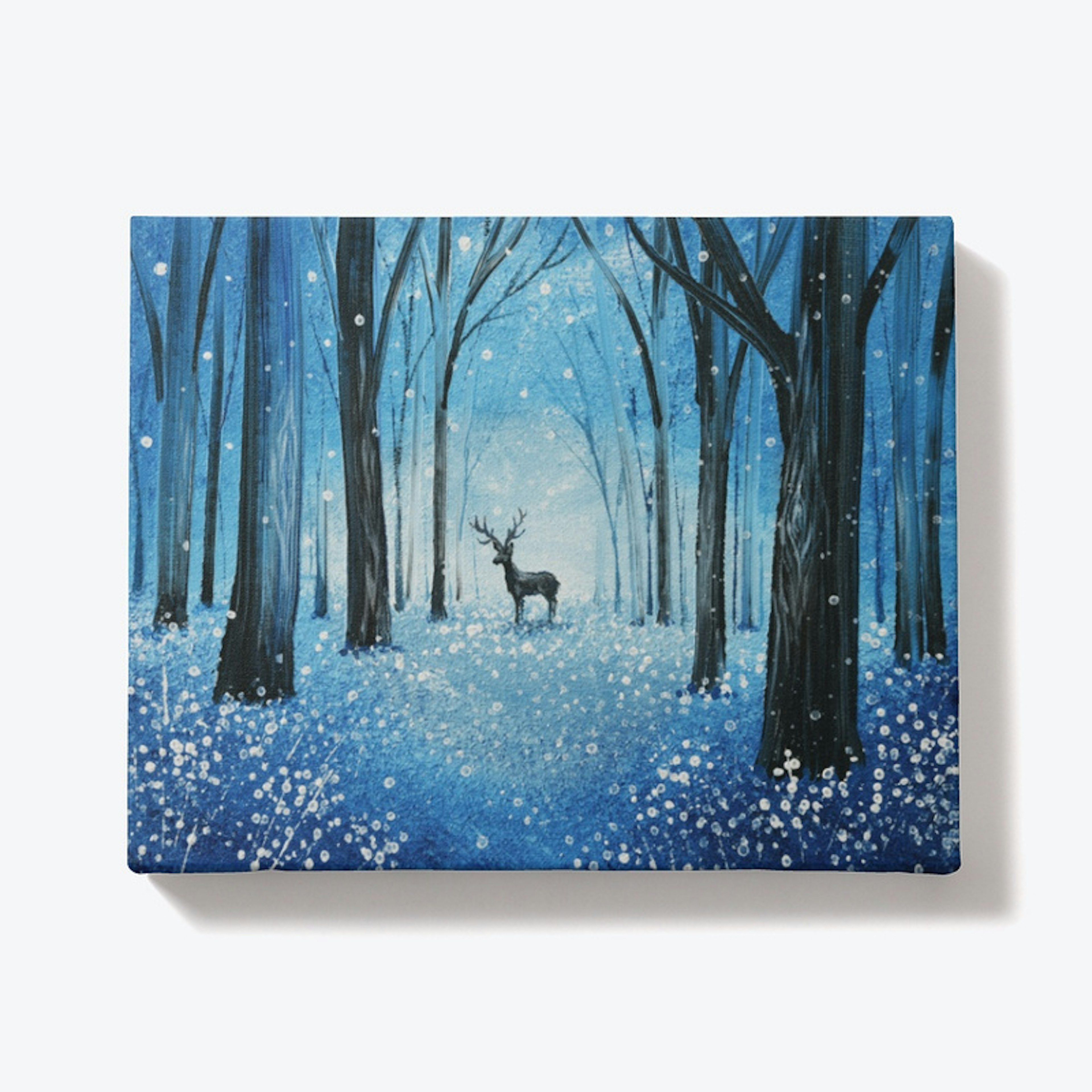 A Deer in Blue Forest